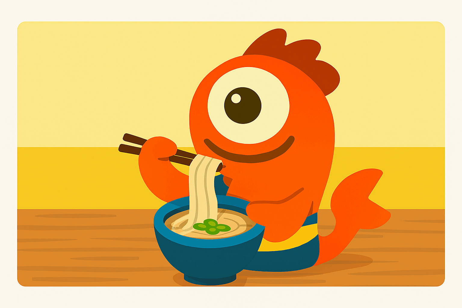 埼玉の名物うどんのイラスト